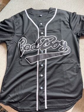 Bad Boy Black Button-Up Jersey